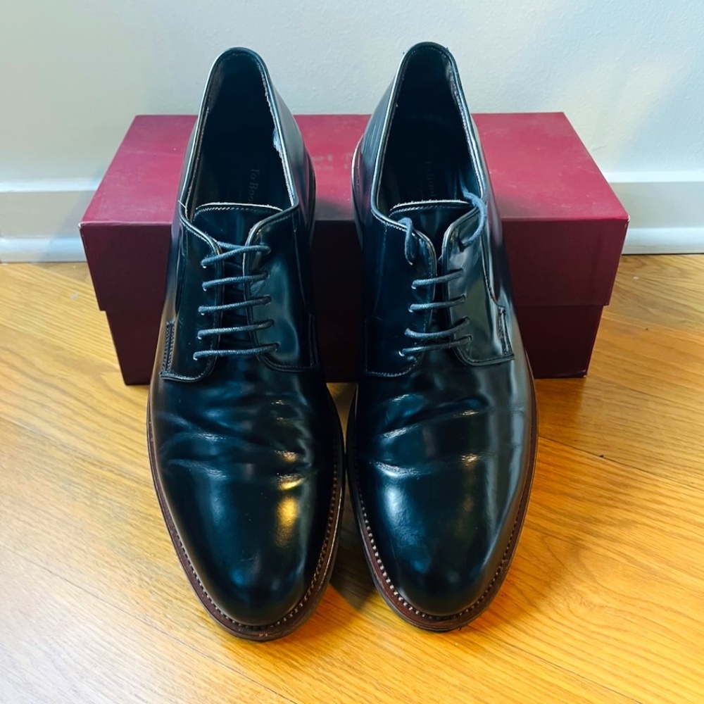 Men's Samuel Spazz Leather Plain Toe Oxfords in excellent condition